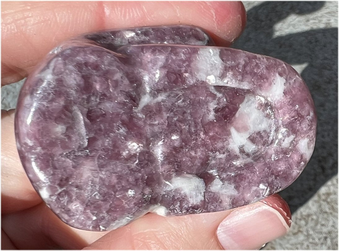 LEPIDOLITE Crystal Skull - AKA Lavenderine - Relaxation, Optimism