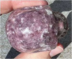 LEPIDOLITE Crystal Skull - AKA Lavenderine - Relaxation, Optimism