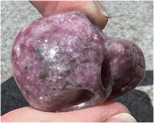 Small LEPIDOLITE Crystal Skull - AKA Lavenderine - Relaxation, Optimism