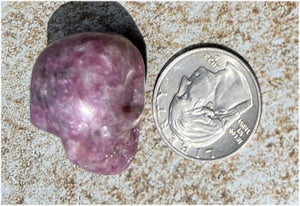 Small LEPIDOLITE Crystal Skull - AKA Lavenderine - Relaxation, Optimism