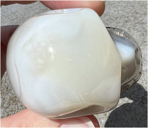 Dendritic Agate CRYSTAL SKULL with Weird Plumes, Vugs!