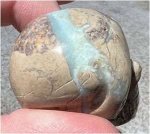 Peruvian Blue Opal CRYSTAL SKULL - Courage, Ingenuity