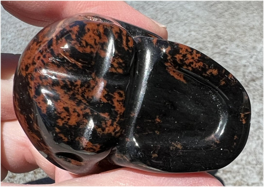 Mahogany Obsidian CRYSTAL SKULL - Eliminate blocks, Root Chakra