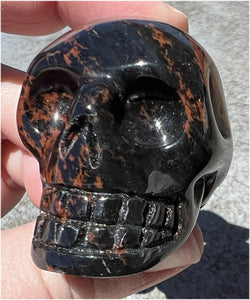 Mahogany Obsidian CRYSTAL SKULL - Eliminate blocks, Root Chakra