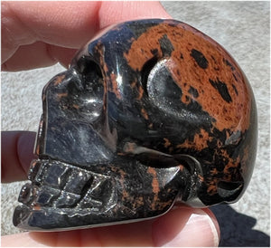 Mahogany Obsidian CRYSTAL SKULL - Eliminate blocks, Root Chakra