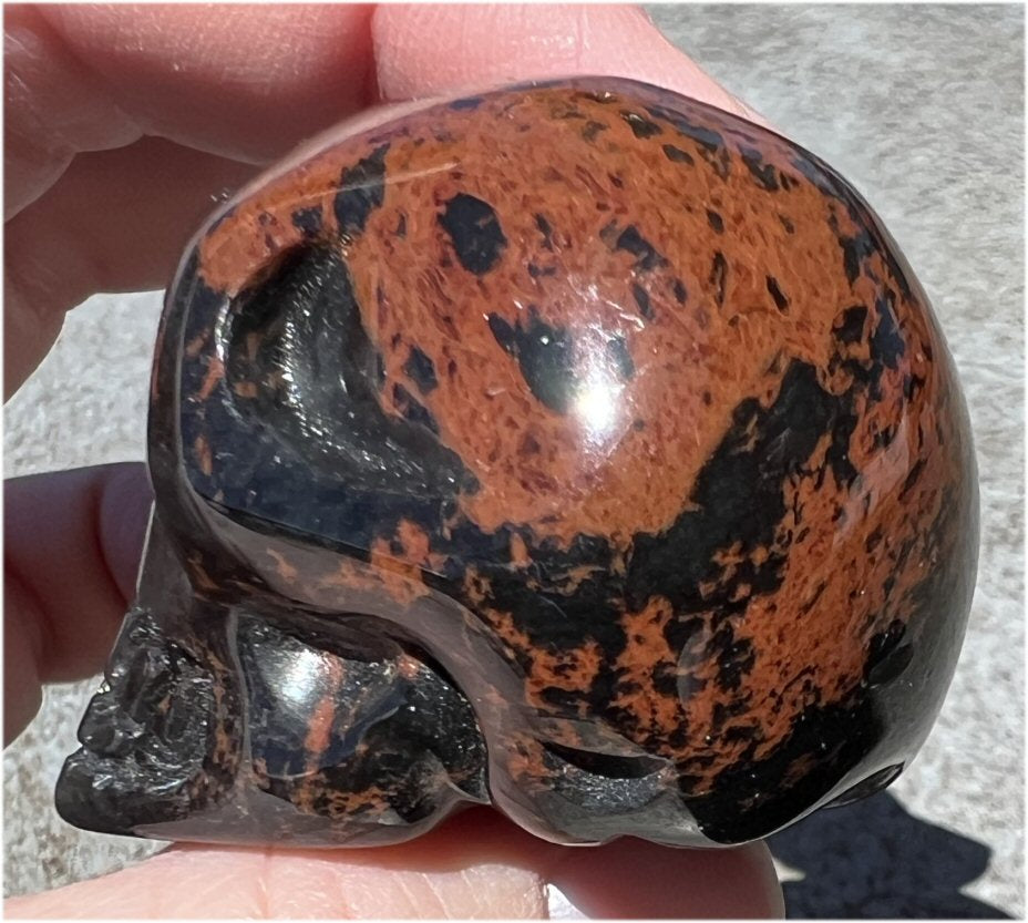 Mahogany Obsidian CRYSTAL SKULL - Eliminate blocks, Root Chakra