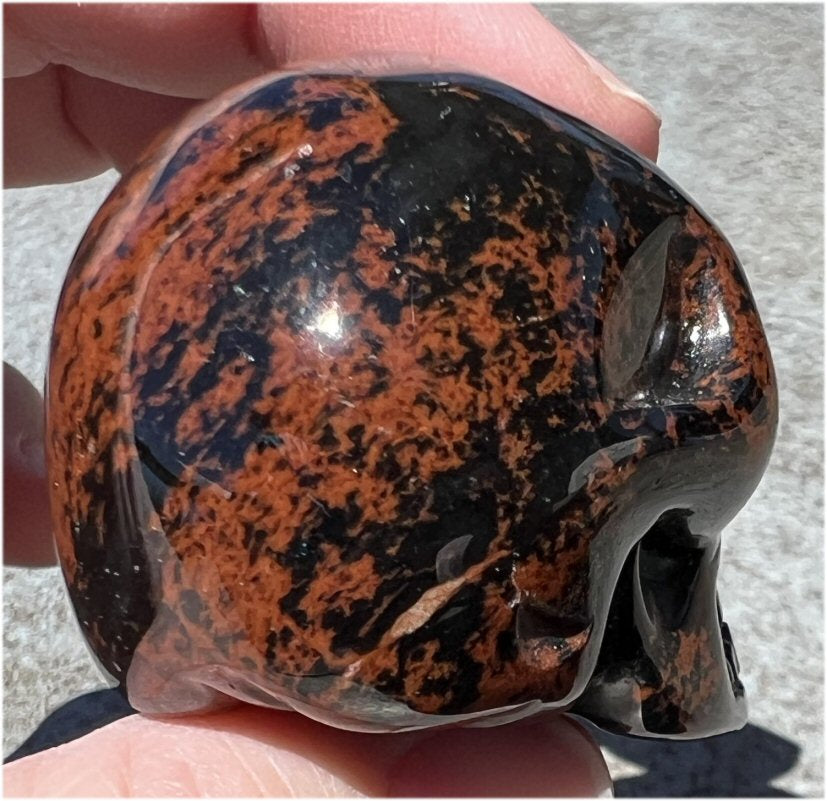 Mahogany Obsidian CRYSTAL SKULL - Eliminate blocks, Root Chakra