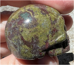 Dragon's Blood Jasper CRYSTAL SKULL - Enhance Emotional+Spiritual Growth