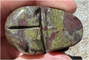 Dragon's Blood Jasper CRYSTAL SKULL - Enhance Emotional+Spiritual Growth