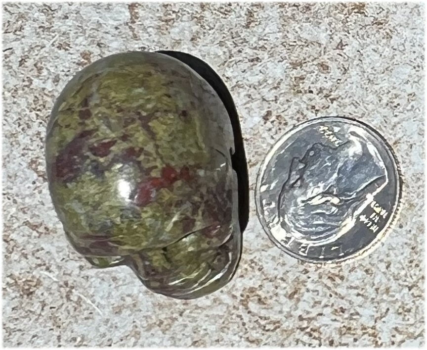 Dragon's Blood Jasper CRYSTAL SKULL - Enhance Emotional+Spiritual Growth