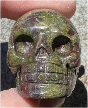 Dragon's Blood Jasper CRYSTAL SKULL - Enhance Emotional+Spiritual Growth