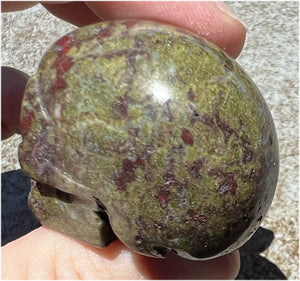 Dragon's Blood Jasper CRYSTAL SKULL - Enhance Emotional+Spiritual Growth