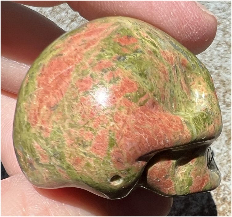 UNAKITE Crystal Skull - Self-Growth, Connect with Animal Totem