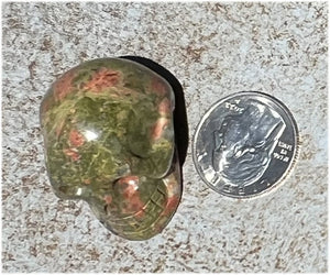 UNAKITE Crystal Skull - Self-Growth, Connect with Animal Totem