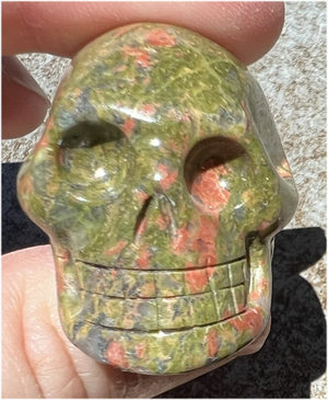 UNAKITE Crystal Skull - Self-Growth, Connect with Animal Totem
