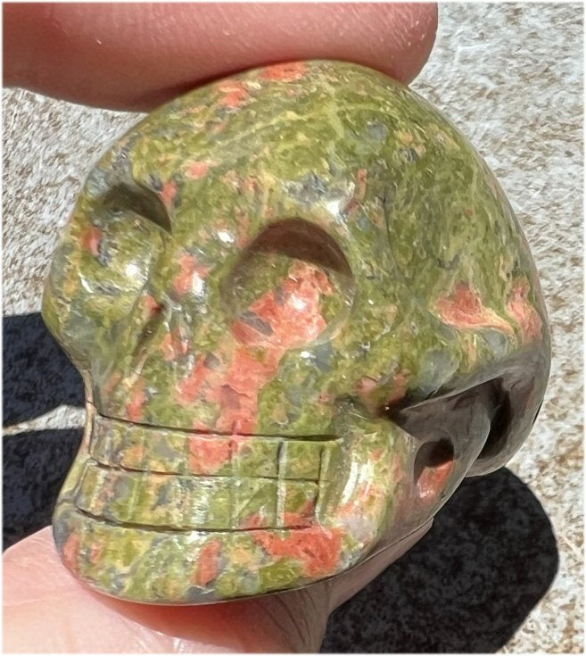 UNAKITE Crystal Skull - Self-Growth, Connect with Animal Totem