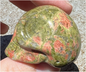 UNAKITE Crystal Skull - Self-Growth, Connect with Animal Totem