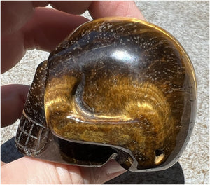 ~Stunning~ Natural Blue AND Golden Tiger's Eye Crystal Skull