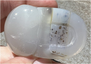 Dendritic Agate CRYSTAL SKULL with Bi-colored Dendritic inclusions