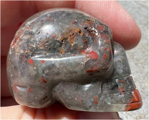Hummingbird Agate CRYSTAL SKULL - Joy, Self-Healing