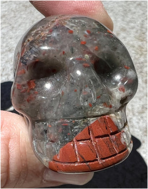 Hummingbird Agate CRYSTAL SKULL - Joy, Self-Healing
