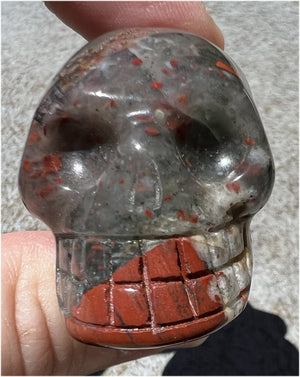 Hummingbird Agate CRYSTAL SKULL - Joy, Self-Healing