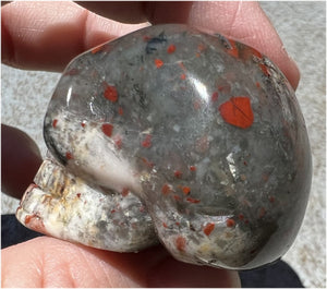 Hummingbird Agate CRYSTAL SKULL - Joy, Self-Healing