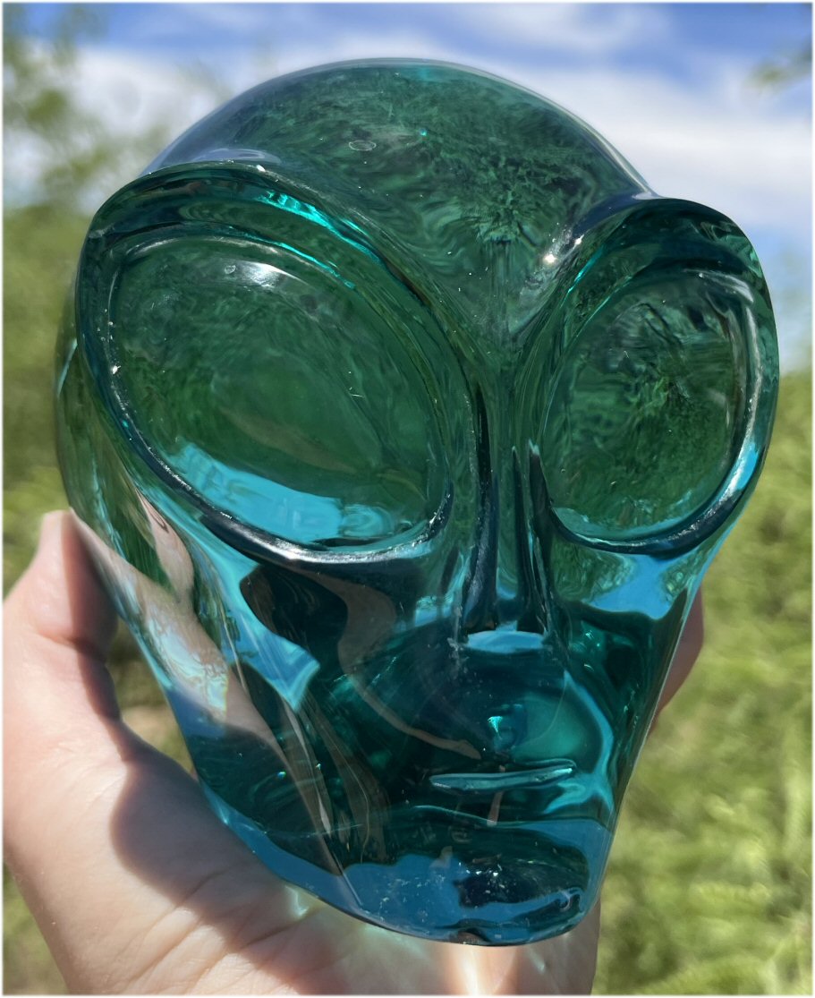 Life Size GAIA STONE Star Being / ET / Alien Crystal Skull - with Synergy 11+ years