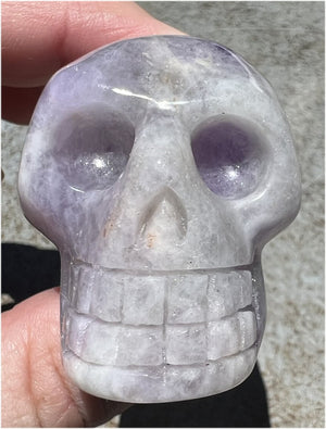 Chevron Amethyst Crystal Skull - Dream Work, Inner Journeying