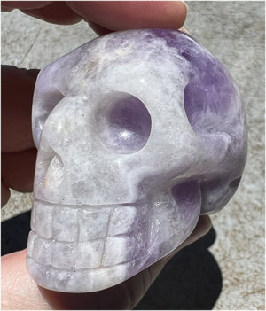 Chevron Amethyst Crystal Skull - Dream Work, Inner Journeying