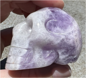 Chevron Amethyst Crystal Skull - Dream Work, Inner Journeying