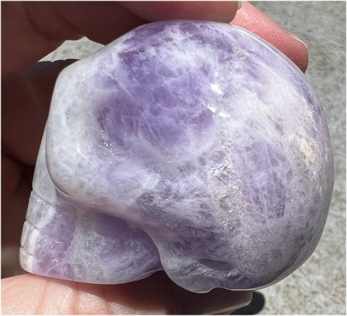 Chevron Amethyst Crystal Skull - Dream Work, Inner Journeying