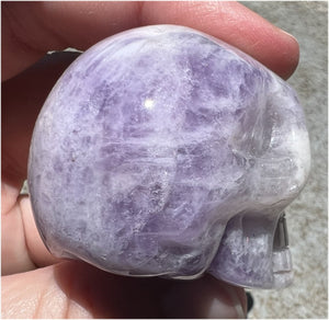 Chevron Amethyst Crystal Skull - Dream Work, Inner Journeying