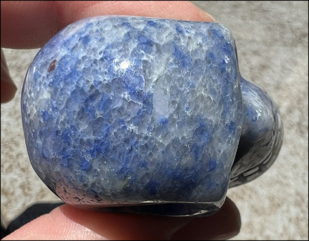 Dumortierite CRYSTAL SKULL - Balance Throat Chakra, Communication