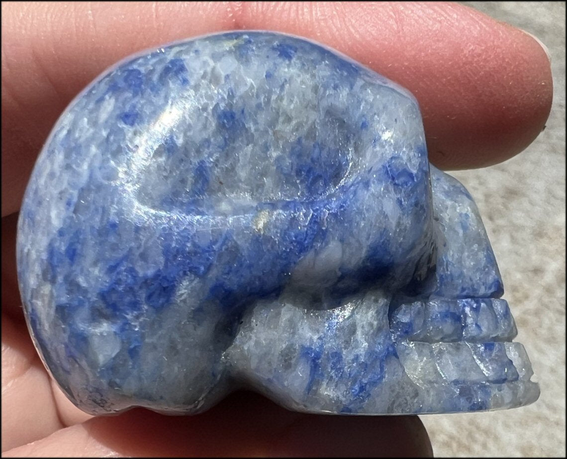 Dumortierite CRYSTAL SKULL - Balance Throat Chakra, Communication