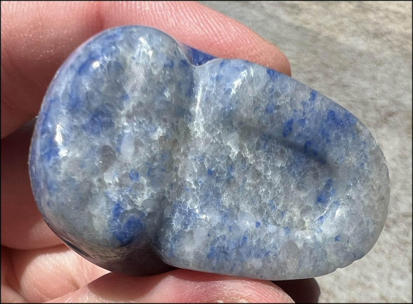 Dumortierite CRYSTAL SKULL - Balance Throat Chakra, Communication