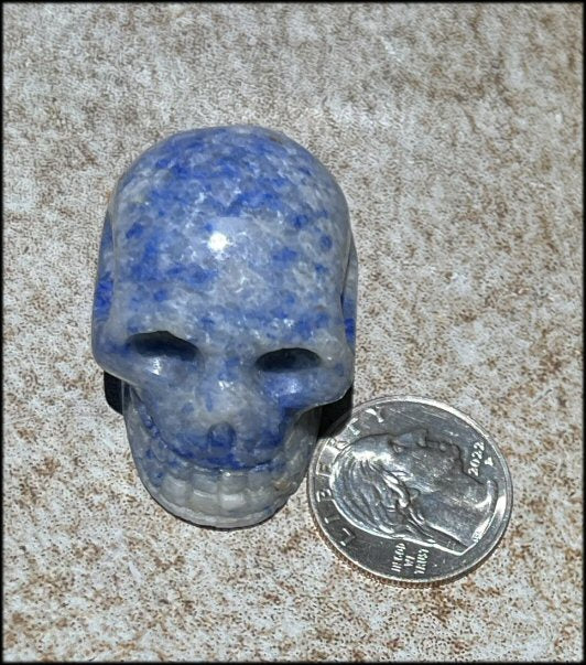 Dumortierite CRYSTAL SKULL - Balance Throat Chakra, Communication