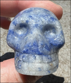 Dumortierite CRYSTAL SKULL - Balance Throat Chakra, Communication