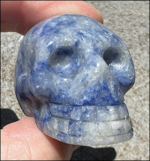 Dumortierite CRYSTAL SKULL - Balance Throat Chakra, Communication