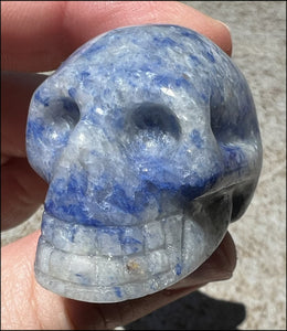 Dumortierite CRYSTAL SKULL - Balance Throat Chakra, Communication