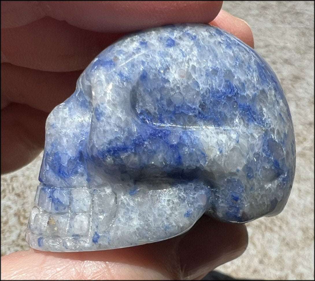 Dumortierite CRYSTAL SKULL - Balance Throat Chakra, Communication