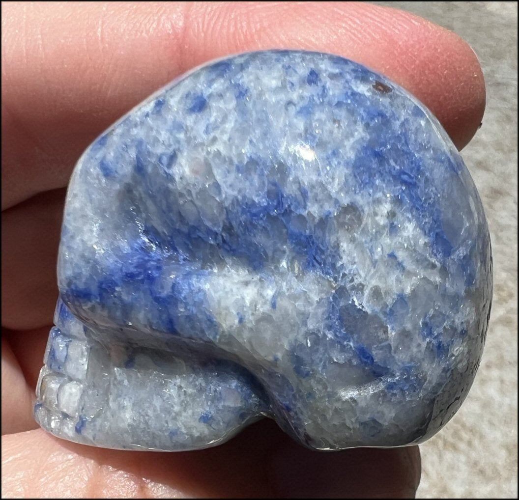 Dumortierite CRYSTAL SKULL - Balance Throat Chakra, Communication