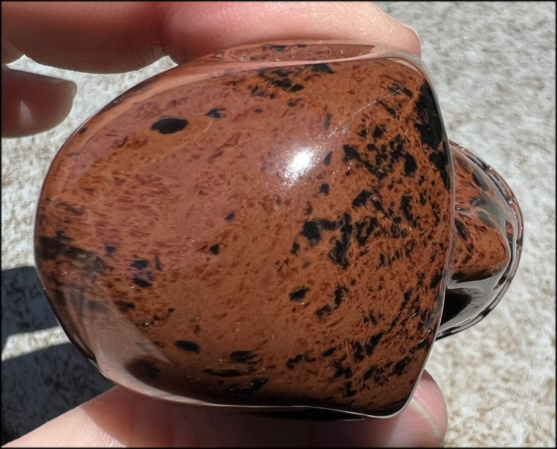 Mahogany Obsidian CRYSTAL SKULL - Strength, Root Chakra