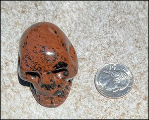 Mahogany Obsidian CRYSTAL SKULL - Strength, Root Chakra