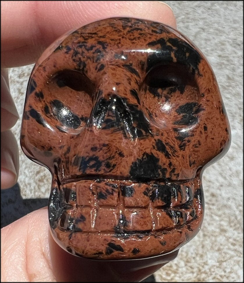 Mahogany Obsidian CRYSTAL SKULL - Strength, Root Chakra