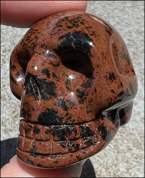 Mahogany Obsidian CRYSTAL SKULL - Strength, Root Chakra