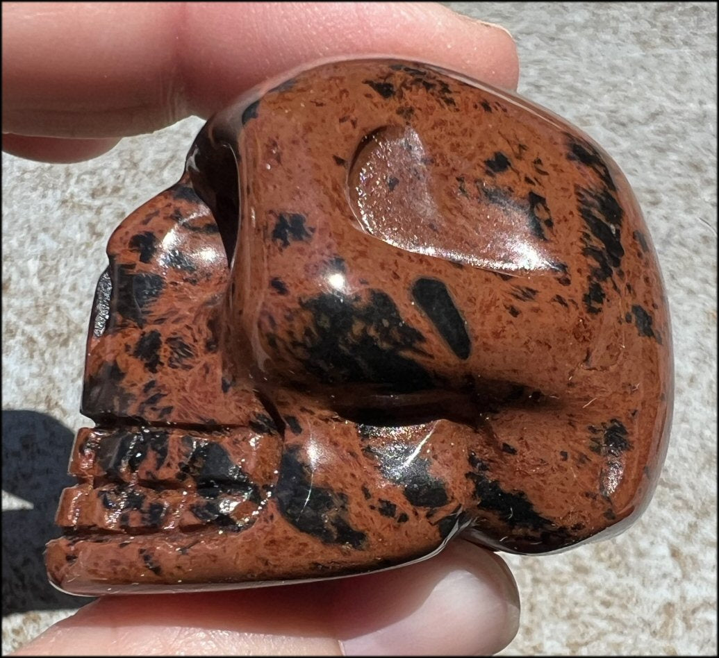 Mahogany Obsidian CRYSTAL SKULL - Strength, Root Chakra