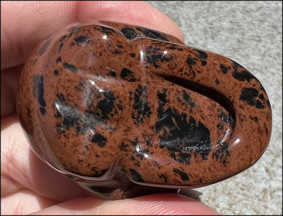 Mahogany Obsidian CRYSTAL SKULL - Strength, Root Chakra