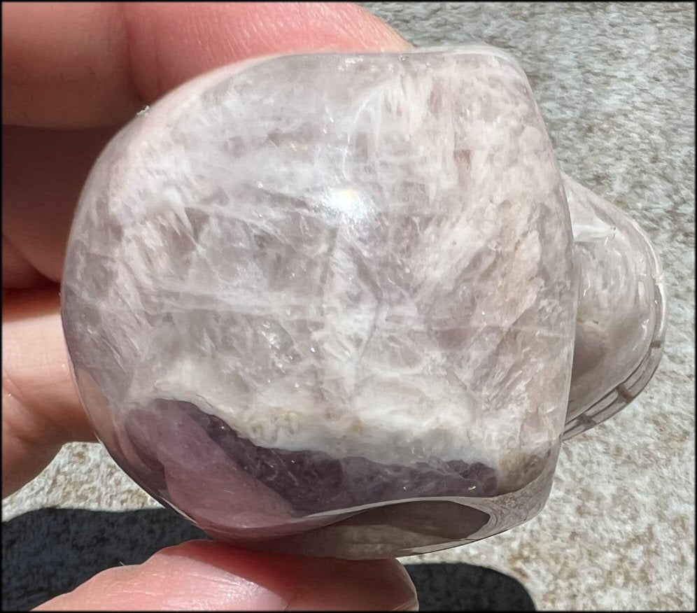 Chevron Amethyst Crystal Skull - Dream Work, Inner Journeying