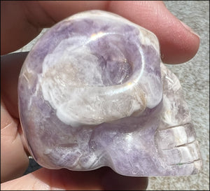 Chevron Amethyst Crystal Skull - Dream Work, Inner Journeying